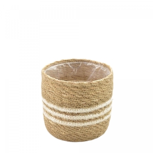Baskets Pien pot stripes d12.5*12cm