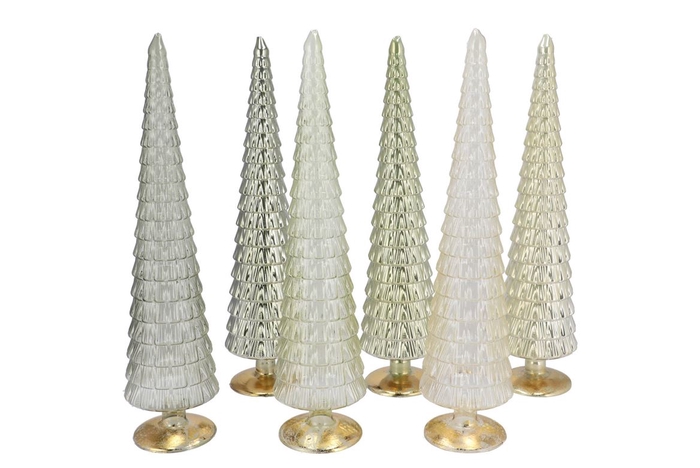 Twinkle Nordic Green Mix Glass Tree Shiny Ass 11x45cm