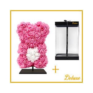 Valentijn Foam beer/hart 25cm+standaard