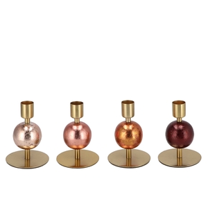 Cosmo Foiled Nude Mix Ball Candle Holder Ass 7x7x11cm