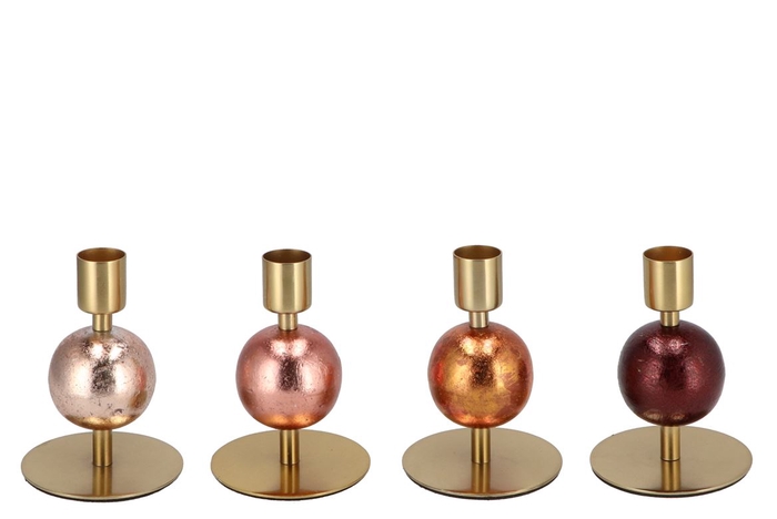 <h4>Cosmo Foiled Nude Mix Ball Candle Holder Ass 7x7x11cm</h4>
