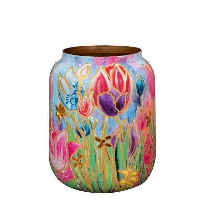 <h4>Metaal Tulips vaas d21*24cm</h4>