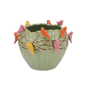Bird Pot Pistache 28x28x22cm