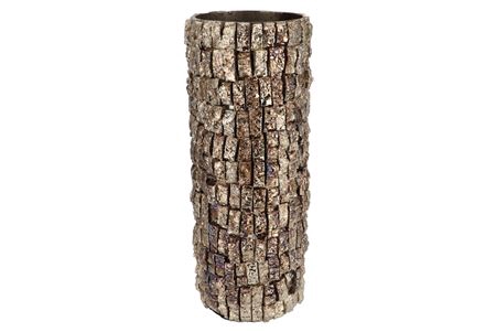 <h4>Nepal Iron Pot Birch Mosaic 18x18x45cm Nm</h4>