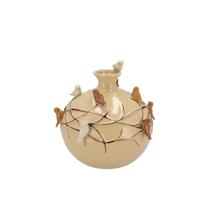 Bird Vase Tube Sand 18x18x18cm