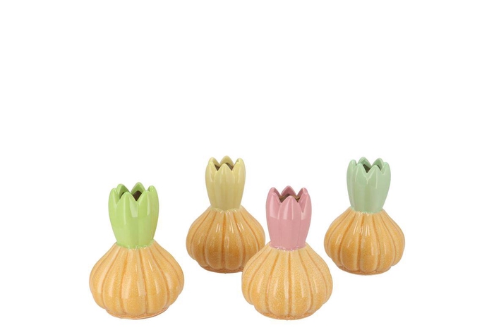 <h4>Ella Pastel Vase Tulip Ass 9x9x13cm</h4>