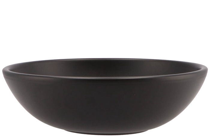 Vinci Matt Black Bowl Low 30x9cm