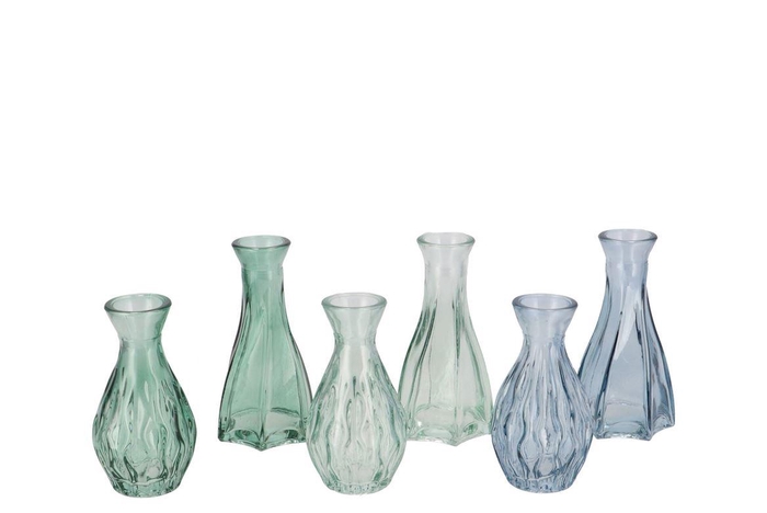 Fenna Green Mix Vase Flower Ass 6x12cm Nm