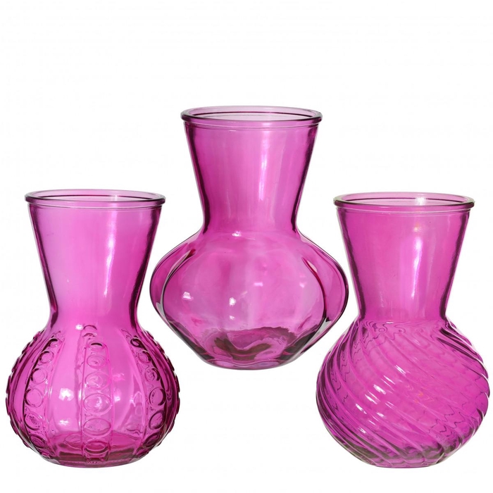 <h4>Glass vase Kristal d6/13*18cm ass.</h4>
