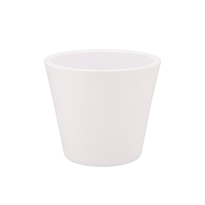 <h4>Vinci Matt White Container Pot 21x19cm</h4>