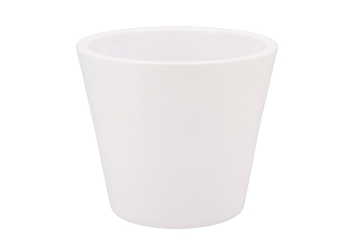 <h4>Vinci Matt White Container Pot 21x19cm</h4>