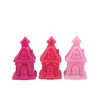 Candle Frosty Gingerbread House Jolly Pink Mix 8x9x15cm