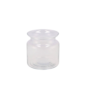 Glass Milk Bottle Vase Heavy 15x15cm