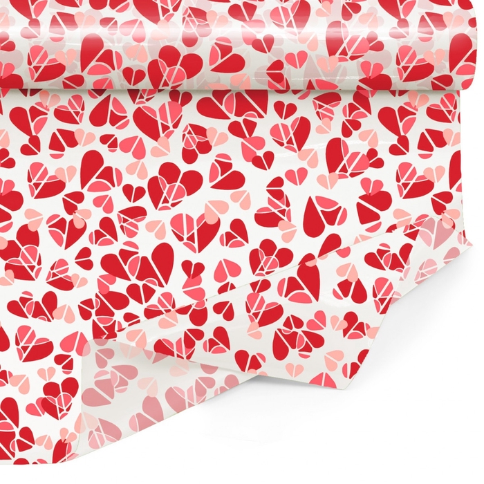 <h4>Valentine Cellophane Roll  80cm  40m Memories</h4>