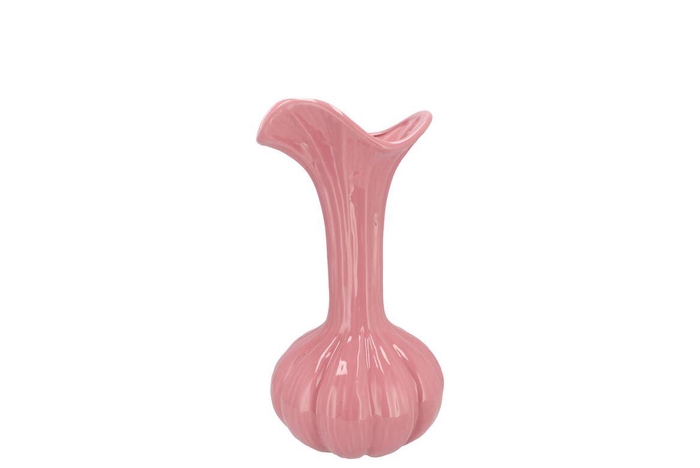 <h4>Mia Pink Vase Garlic 14x14x28cm Nm</h4>