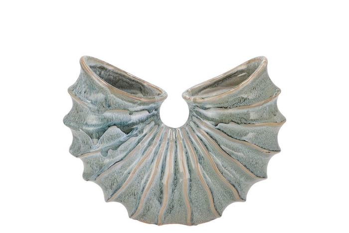 <h4>Sifan Blue Vase Shell 26x8x21cm</h4>