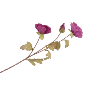 Silk Poppy 3x Purple 76cm Nm