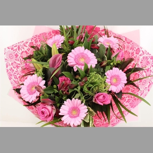 Boeket Roos Groot Roze