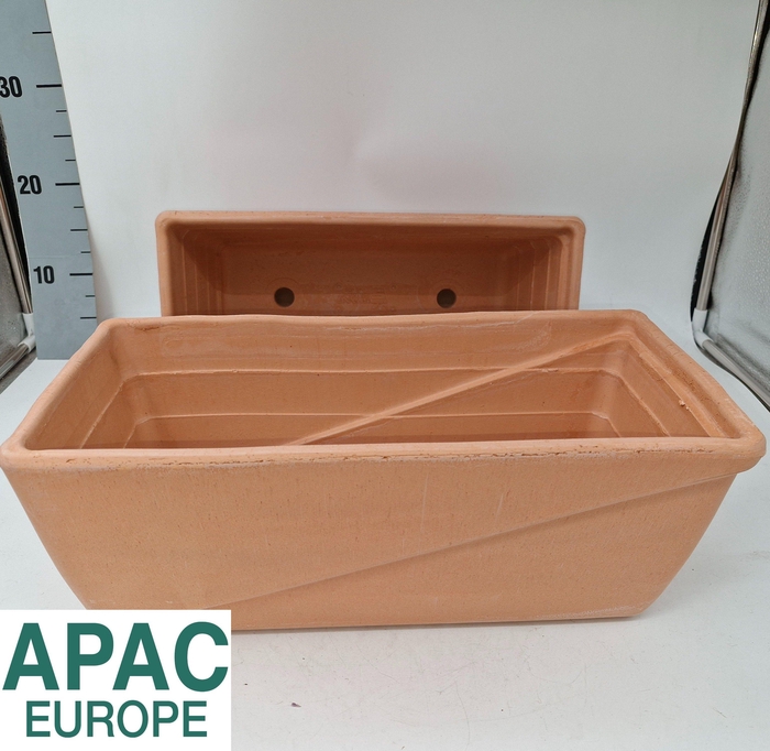 <h4>Jardinière 40cm en terre cuite orange</h4>
