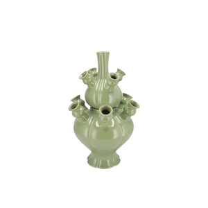 Rotterdam Green Vase Set Tulip 25x25x36cm Nm