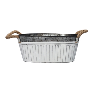 DF04-666776400 - Planter Zelta oval 27x13x11 white
