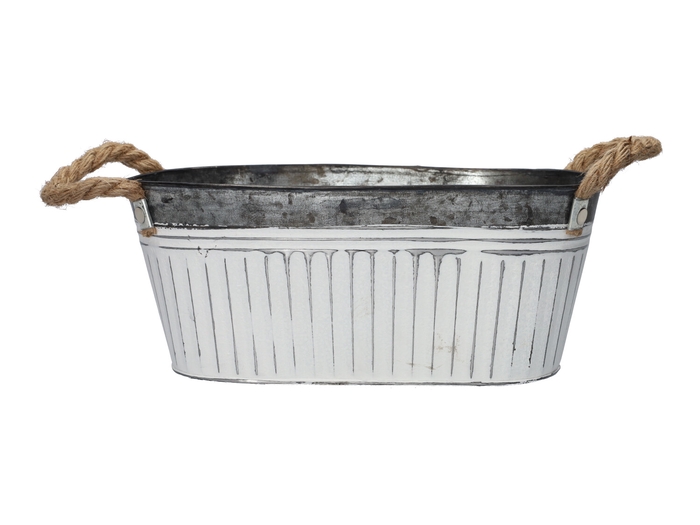 <h4>DF04-666776400 - Planter Zelta oval 27x13x11 white</h4>