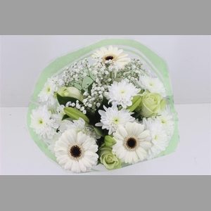 Boeket 3 Roos 3 Germini Wit