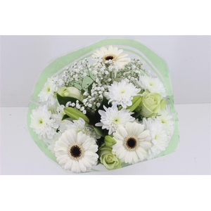 Boeket 3 Roos 3 Germini Wit