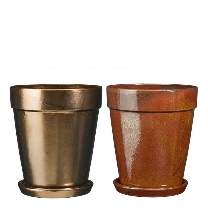 <h4>Madrid pot goud/roest h44xd38cm.</h4>