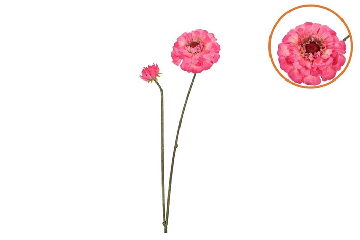 <h4>Silk Zinnia Fuchsia 54cm</h4>