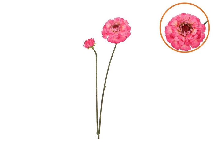 <h4>Silk Zinnia Fuchsia 54cm</h4>