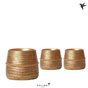 Kolibri Home Groove pot gold