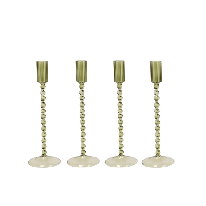 <h4>Jules Summer Green Candle Holder Ass 9x20cm</h4>