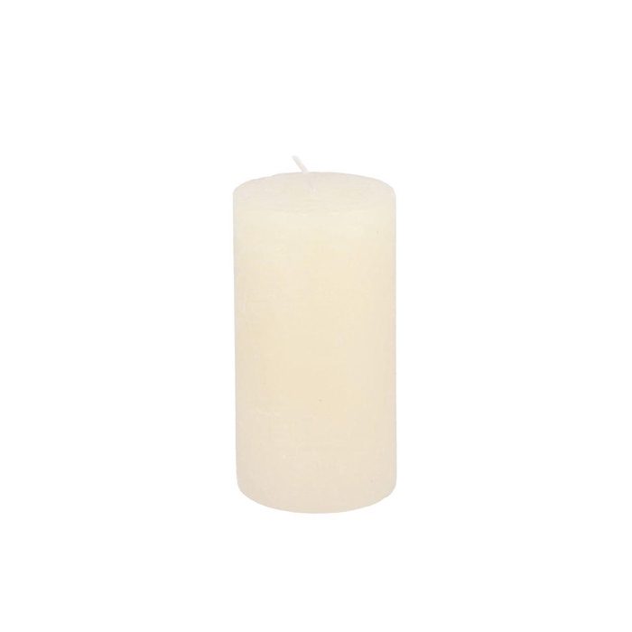 <h4>Candle Rustic Pillar Offwhite 7x13cm</h4>