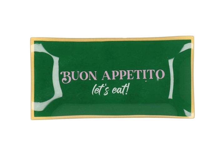 Plate Rectangle Buon Appetito 20x10x2cm