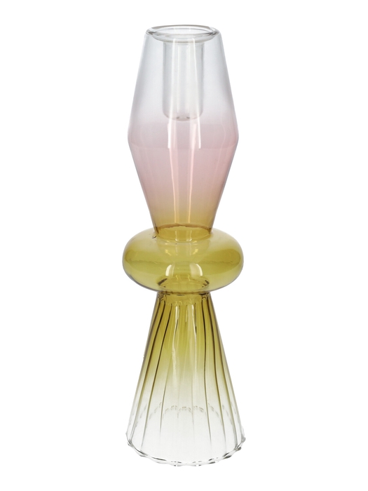 <h4>DF02-721065700 - Candle holder Aviance11 d4.7/8xh28 lilac/green</h4>