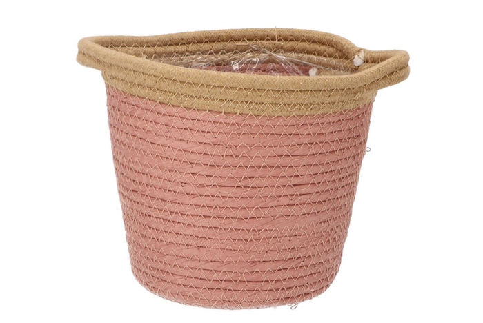 Tripoli Pink Pot Basket 20x18cm