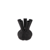 Aglio Straight Black Vase 13x13x17cm Nm