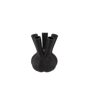 Aglio Straight Black Vase 13x13x17cm Nm