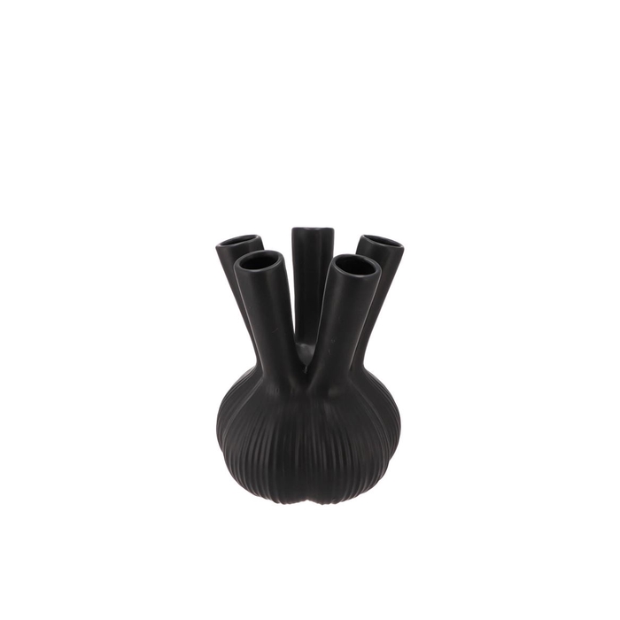 <h4>Aglio Straight Black Vase 13x13x17cm</h4>