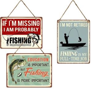 Wall Hanger Metal Fishing Mix/