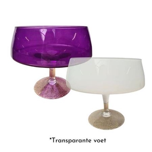 Glass Bowl Op Voet Purple !! H21 D24