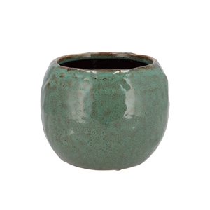 Iron Stone Green Ball Pot 20x20x16cm