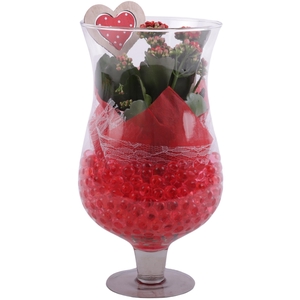 Valentine Arr. Indoor Glass Cognac Ø17cm 1PP