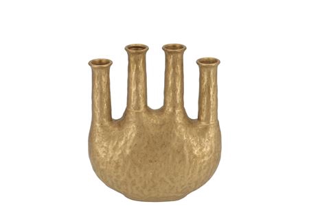 <h4>Inga Jahra Gold Vase Oval Tube 23x10x27cm Nm</h4>