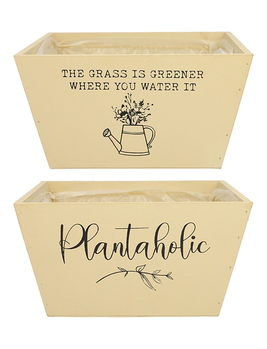 DF05-662686500 - Planter Plantaholic 18x18x10 vanilla