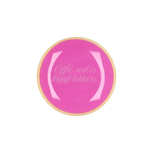 Plate Round Wie Zoet Is 18x18x2cm