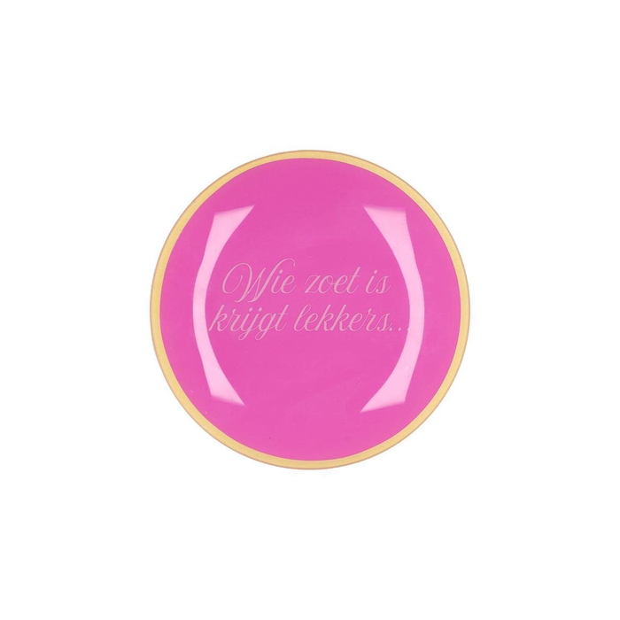 <h4>Plate Round Wie Zoet Is 18x18x2cm</h4>