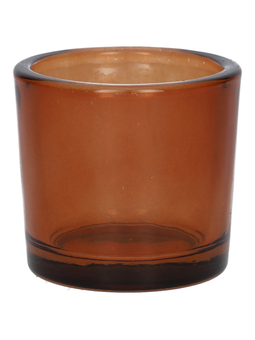 <h4>DF02-440172800 - Candle holder Espen1 d6.5xh6 brown/terra transparent</h4>