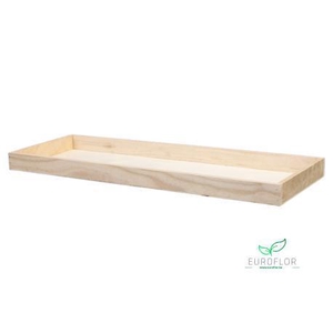 WOODEN TRAY RECTANGLE NATURAL 50X17X3CM